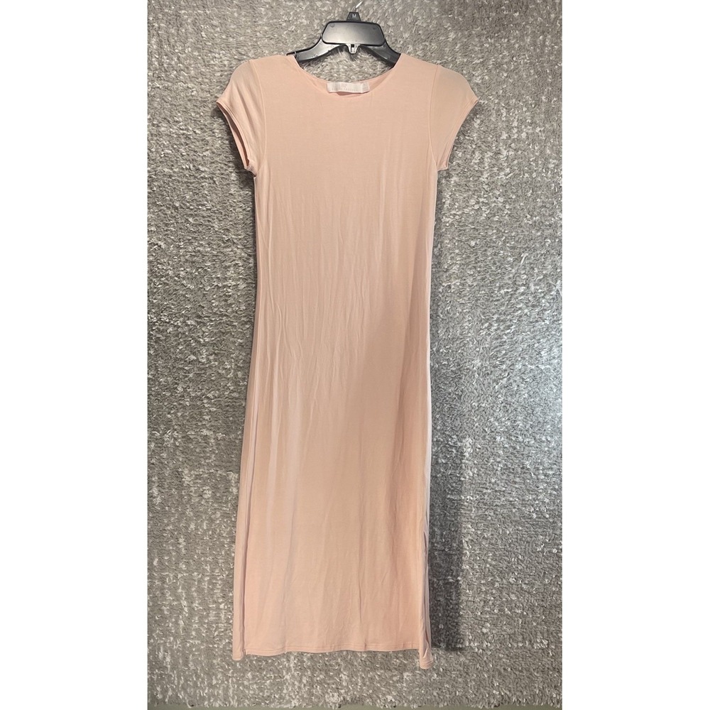 Rachel Parcell Pink S T-Shirt Dress Rayon Bodycon Lined‎ Preppy Casual